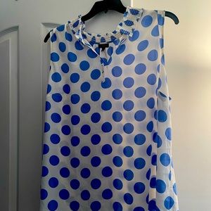 Talbots plus size polka dot top